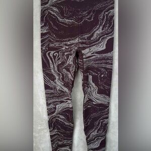 Athleta Aurora Shine Tights in spiced cabernet size L
